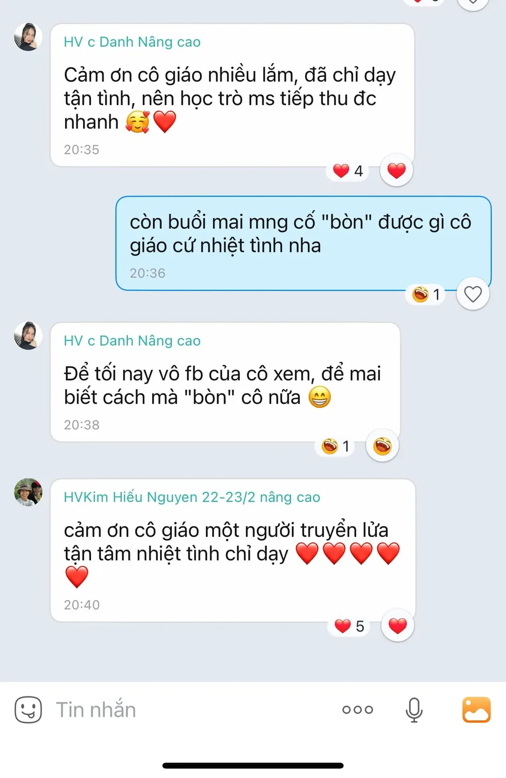 Phản hồi học viên Bao Lành