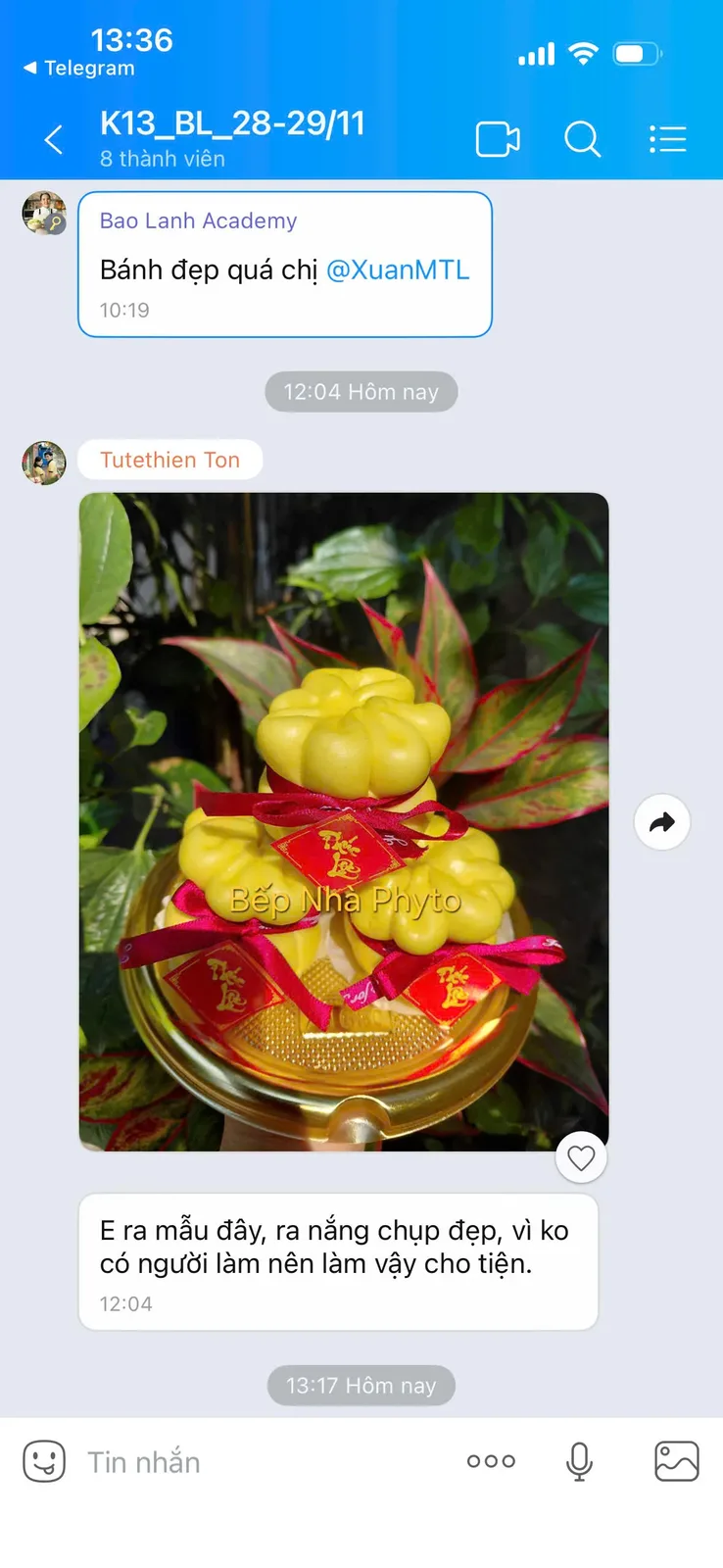 Phản hồi học viên Bao Lành trên Zalo