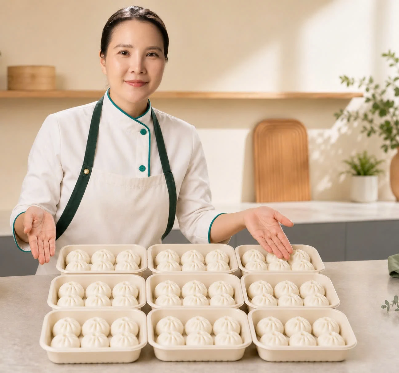 Cô Ngọc giới thiệu bánh bao mini gia đình